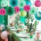 Summer Party Decoration Hanging Cactus Swirls Paper Lanterns Paper Fans kit for Hawaiian Luau Party Tropical Party Baby Shower Birthday Party Supplies
